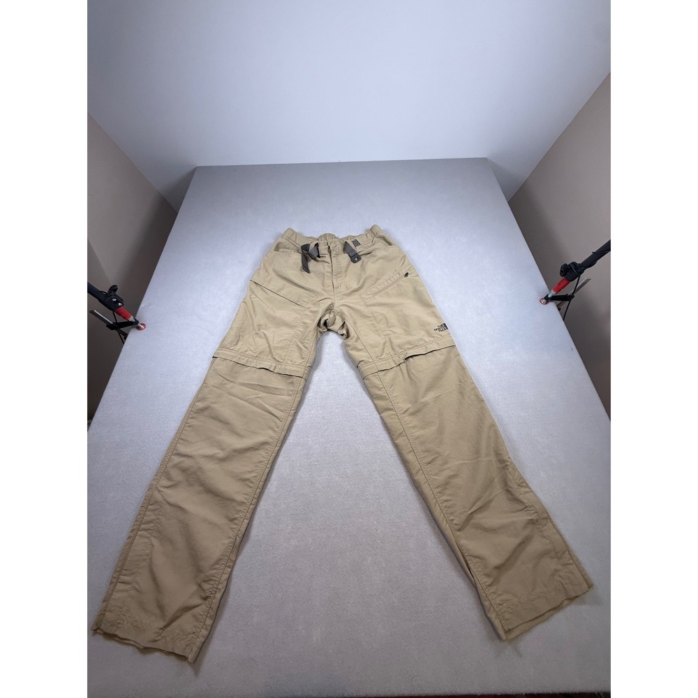 The North Face Mens Khaki Convertible Zip Off Hiking Pants Tan Size Small Reg